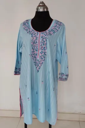 Mehr  - RE 08 - Tunic - Blue - Pure Doriya Cotton - 1 Piece