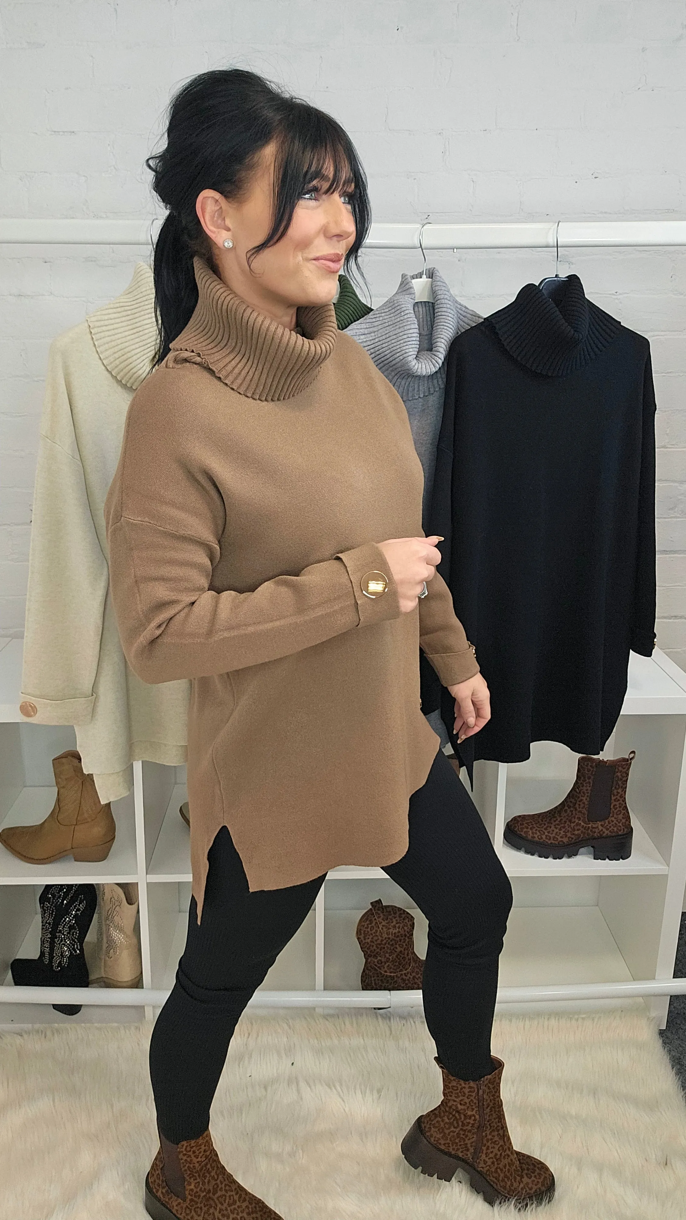 Melissa Cowl Neck Jumper - (choose your Colour)