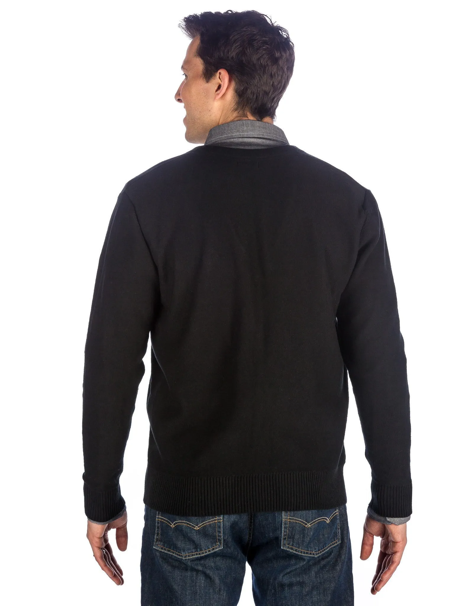 Men's 100% Cotton Cardigan Sweater