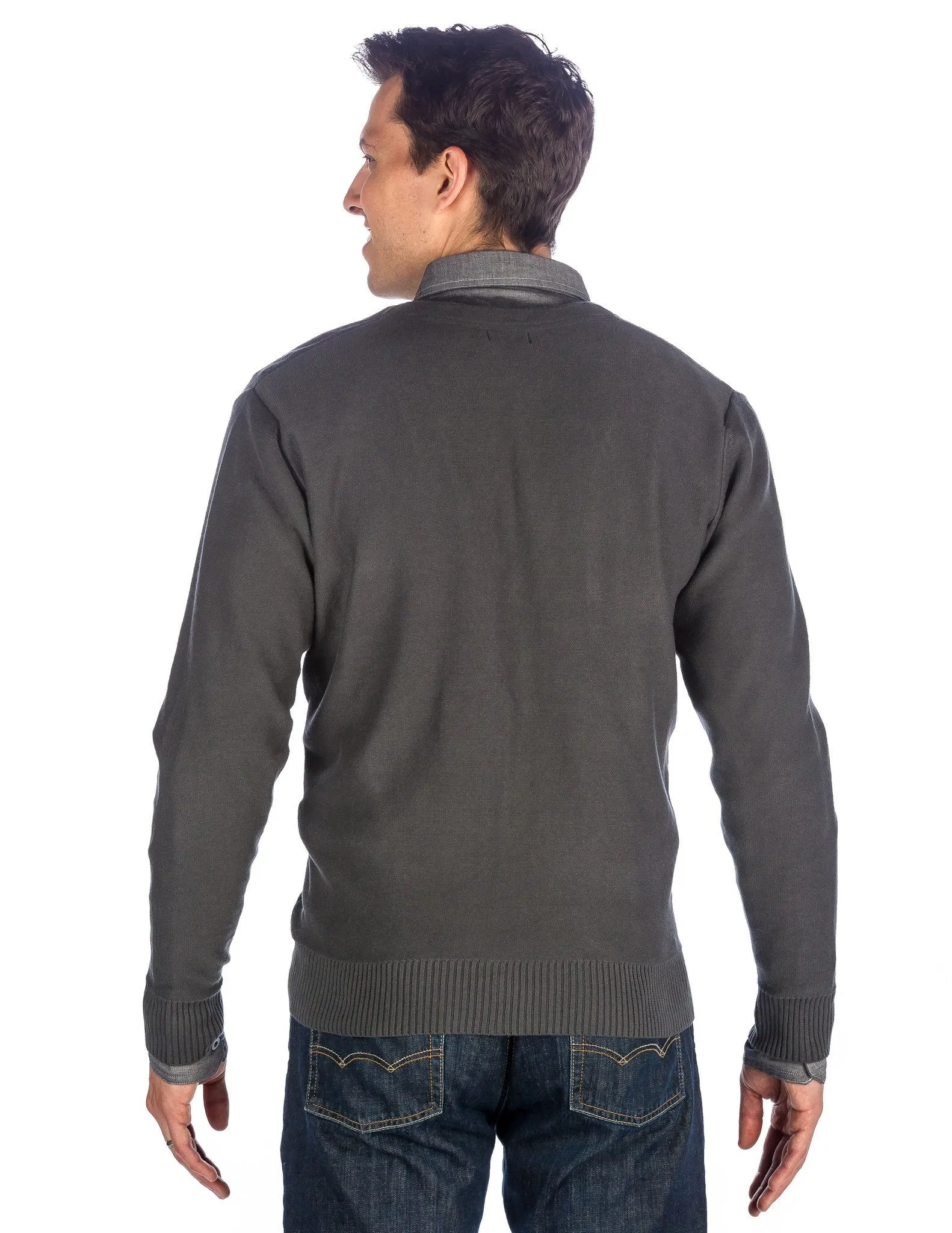 Men's 100% Cotton Cardigan Sweater