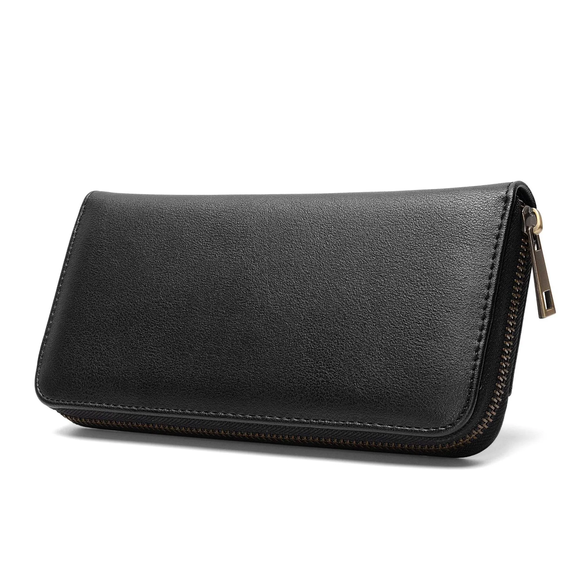 Men's Handbag Pu Business Clutch Men's Multi-Functional Cardholder RFID Multiple Card Slots Long Wallet Clutch