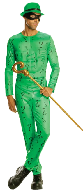 Men's Riddler Classic Super Villain Comic Book Costume