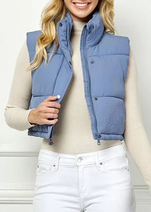 Monica Crop Puffer Vest