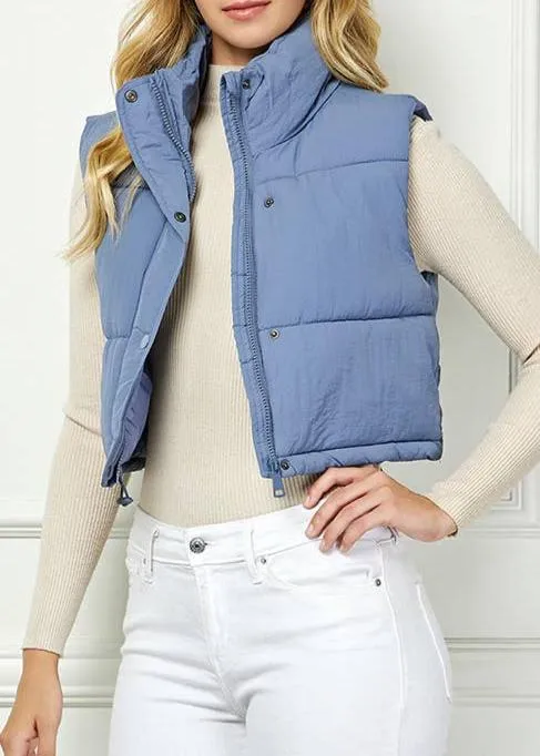 Monica Crop Puffer Vest