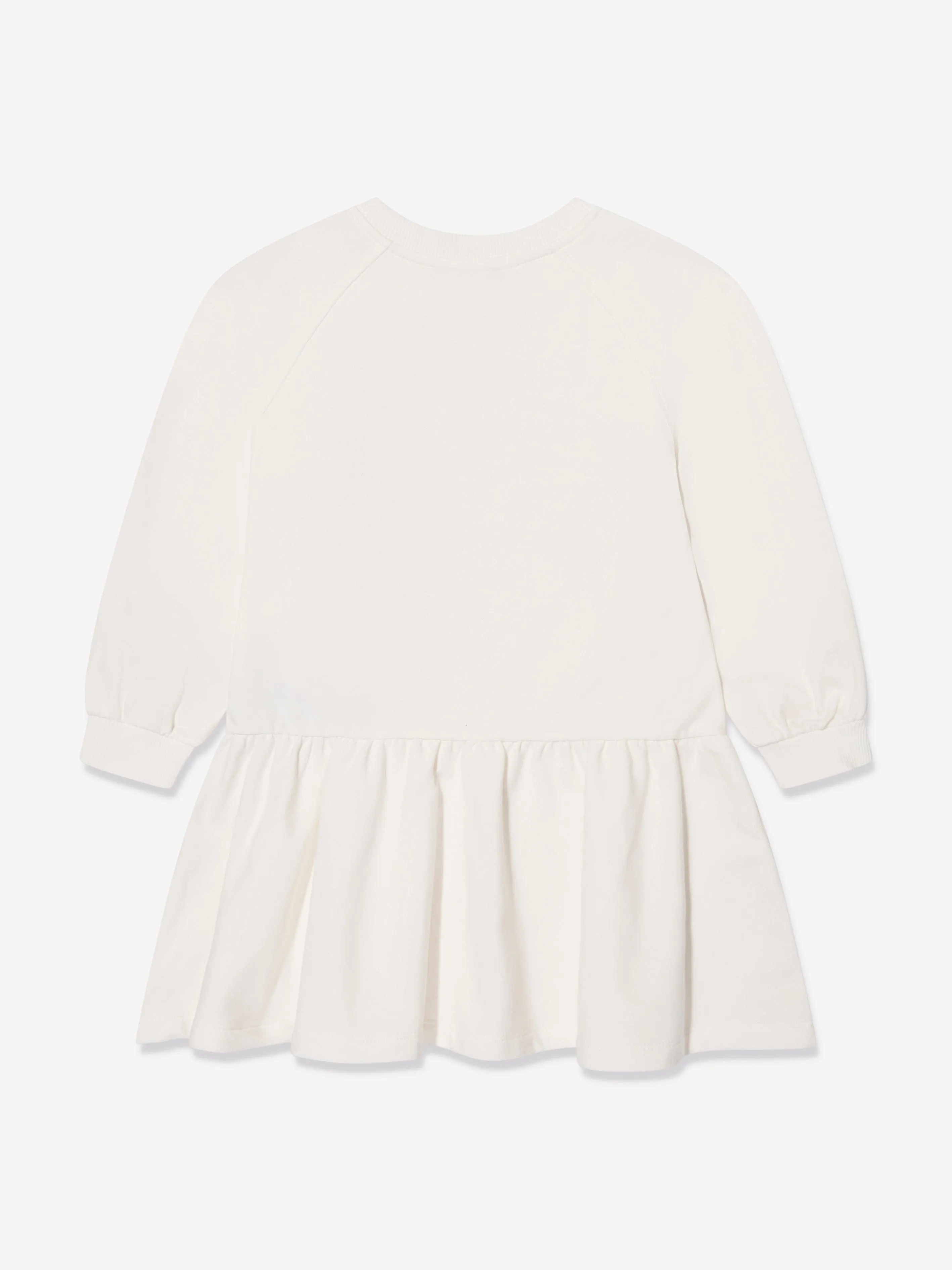 Moschino Girls Teddy Logo Sweater Dress in Ivory