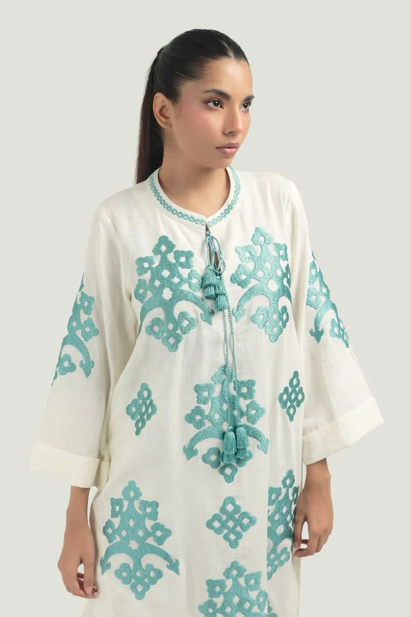 Nadiya Kassam - MARAL TURQUOISE - 1 Piece - Linen