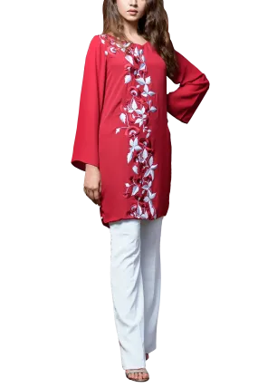 Natasha Kamal - Claret Georgette Chiffon Tunic