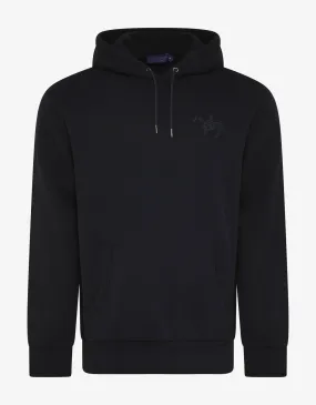 Navy Blue Pony Embroidery Hoodie