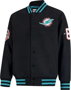 NFL Official Adults Classic Varsity Coaches Jacket Coat - Unisex|Miami Dolphins