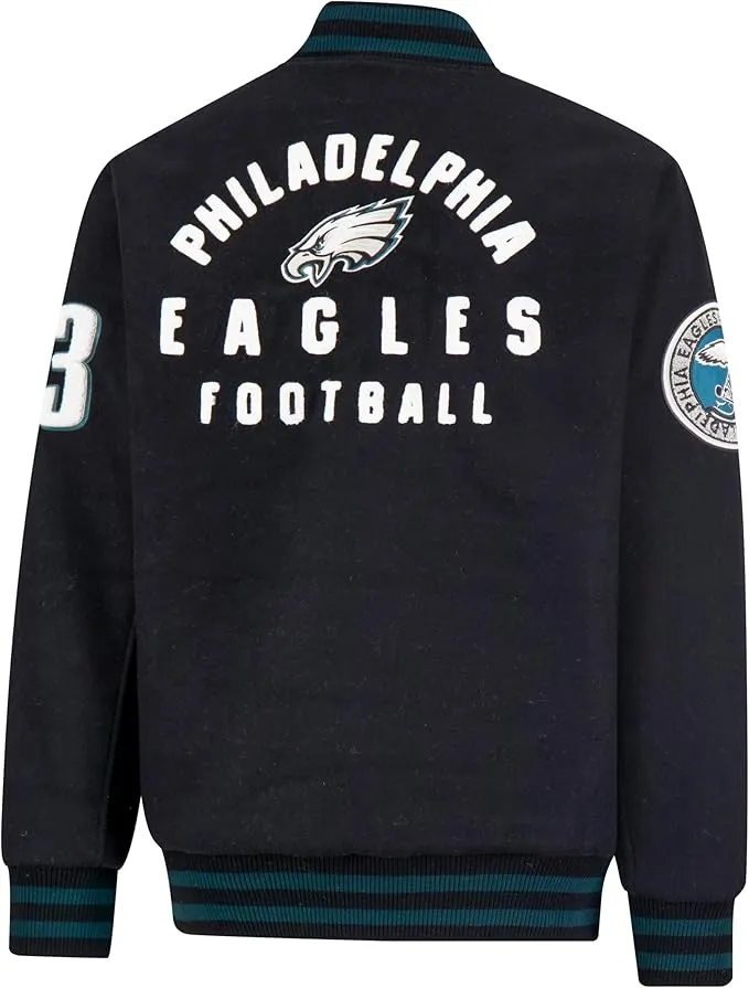 NFL Official Adults Classic Varsity Coaches Jacket Coat - Unisex|Philadelphia Eagles