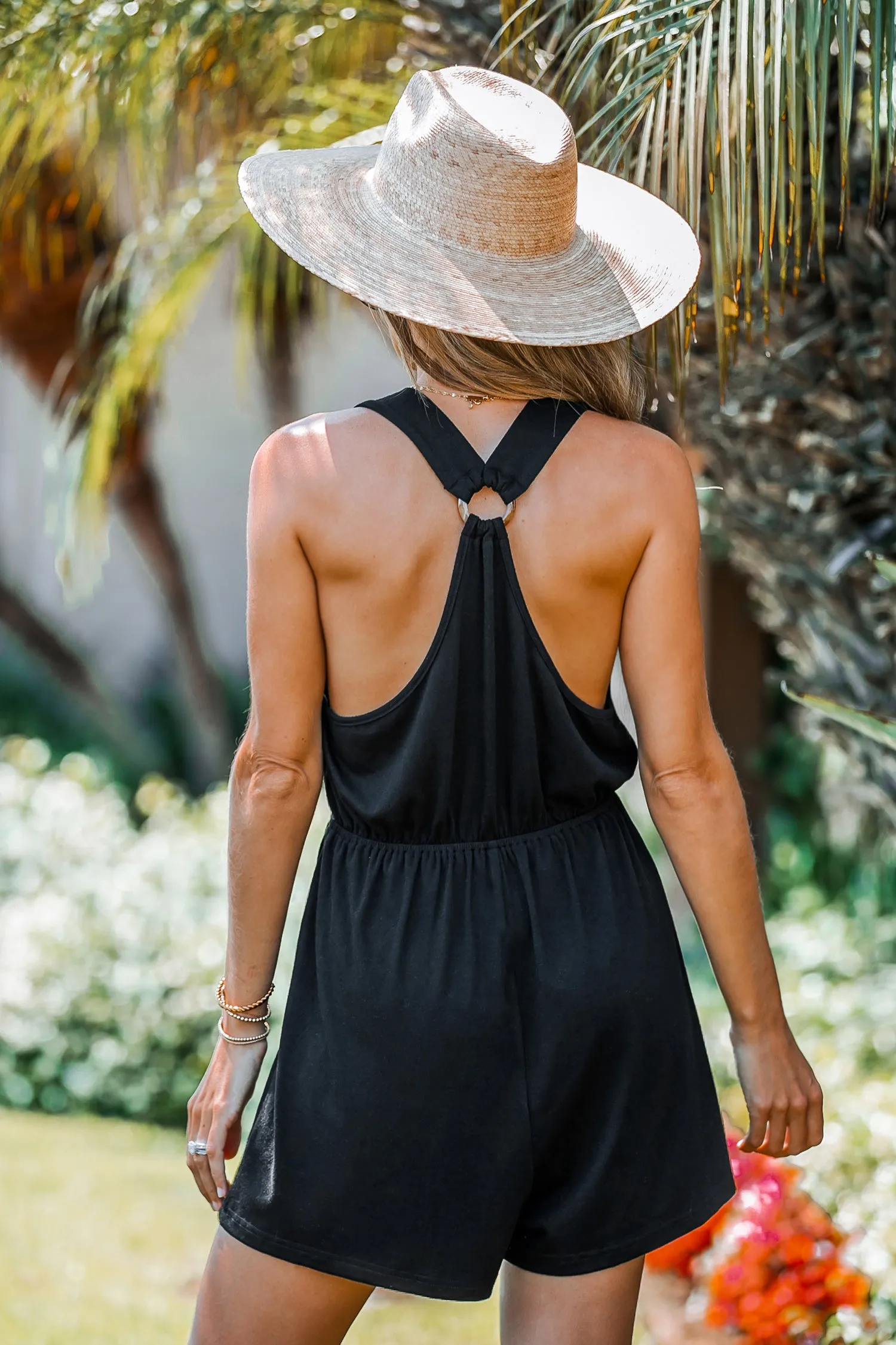 Onyx O-Ring Sleeveless Romper