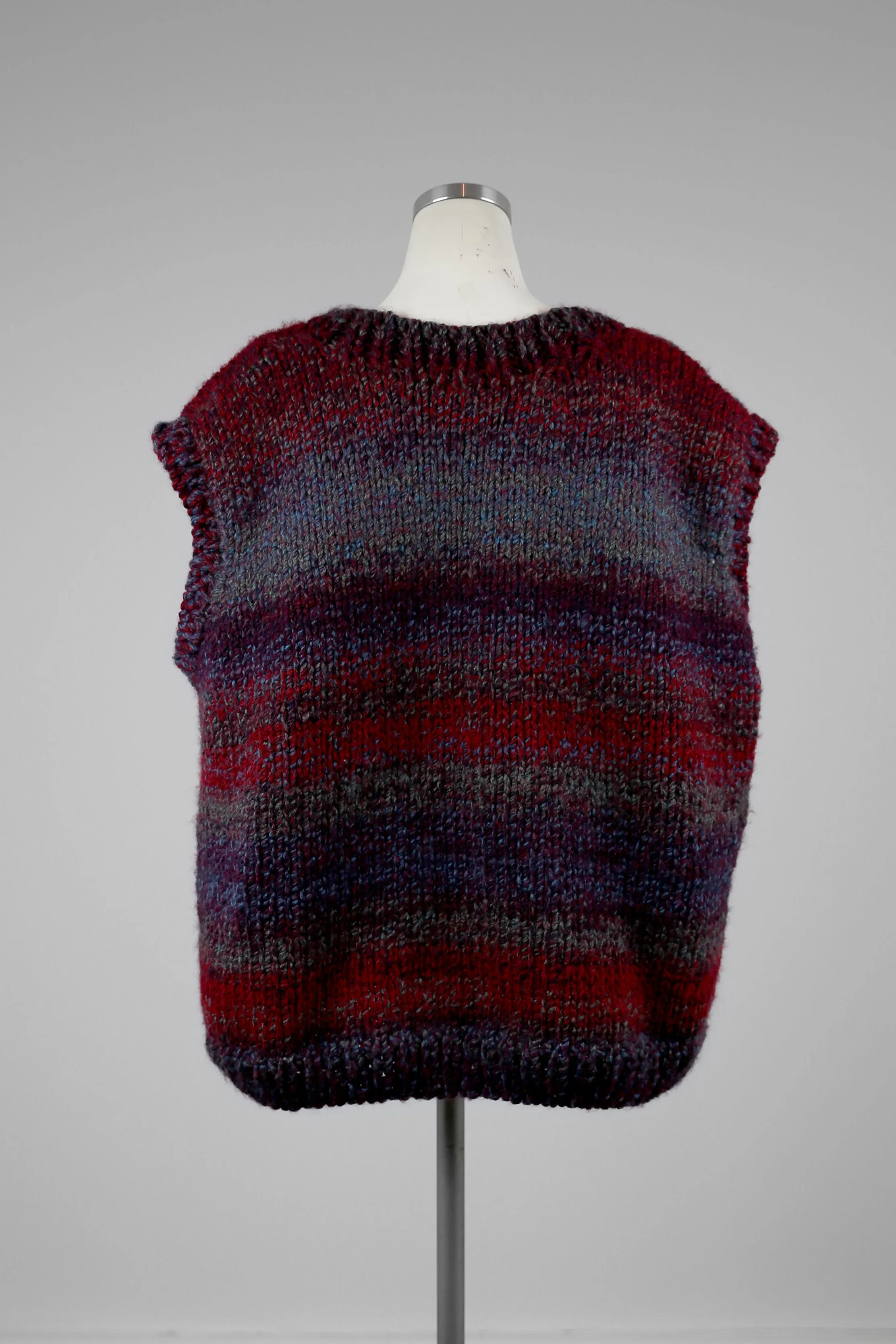 Oversized Hand-knit Vest