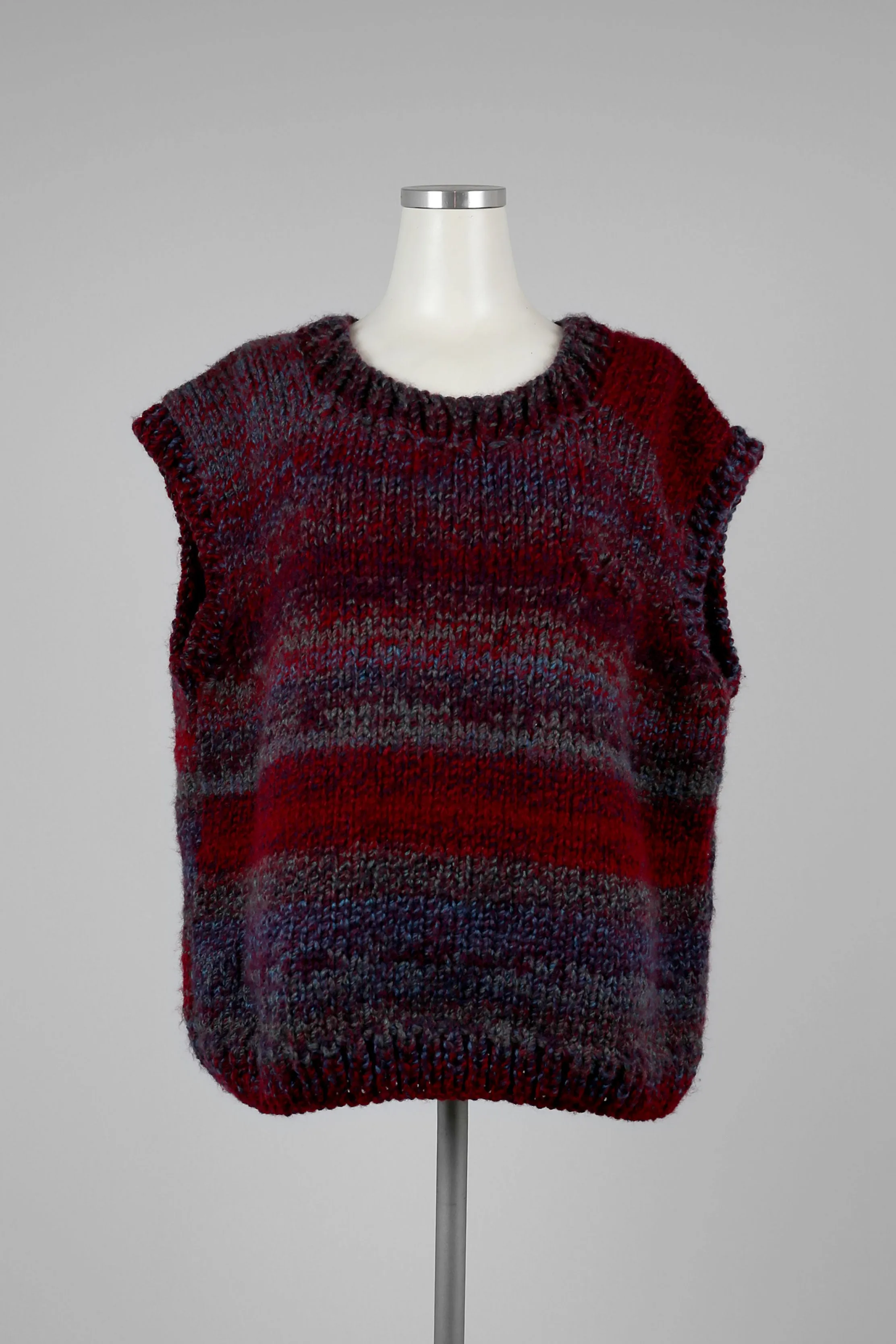 Oversized Hand-knit Vest