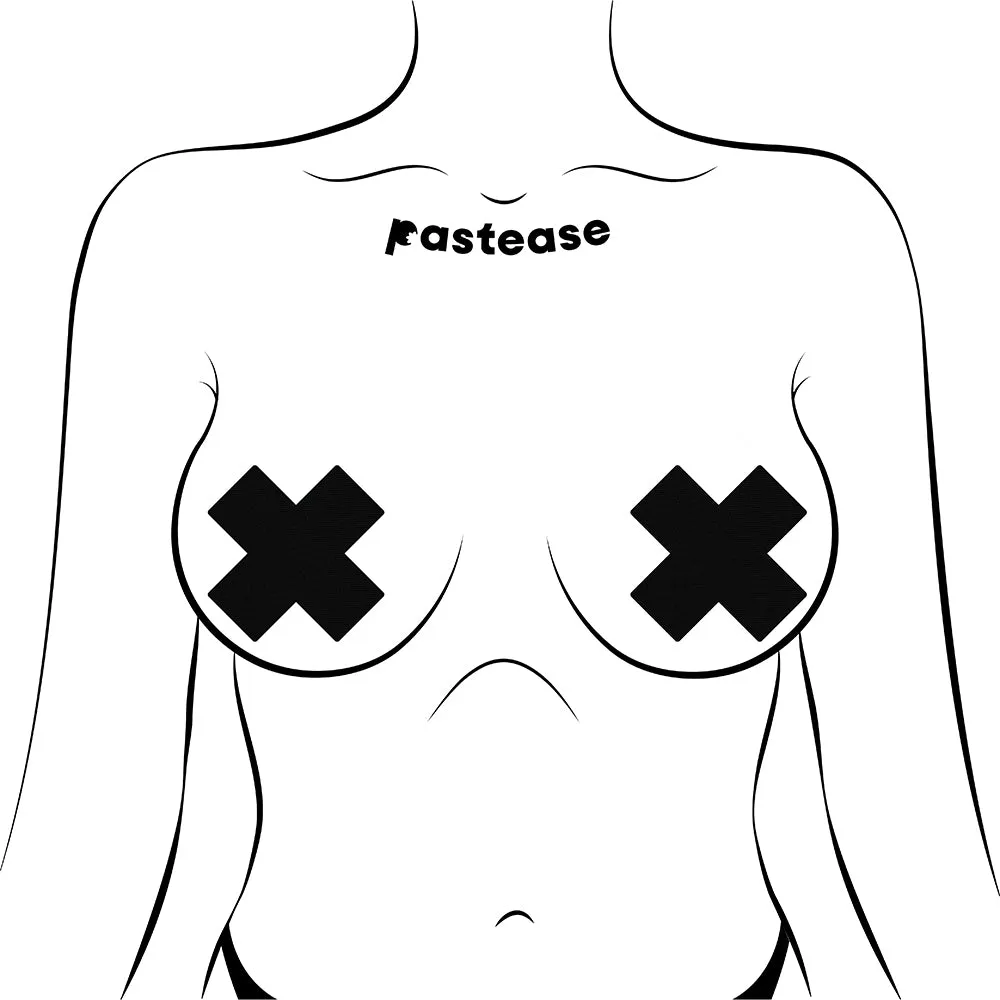 Pastease Crosses Pasties Black