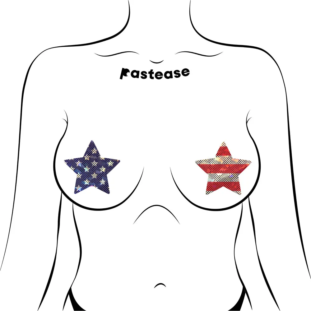 Pastease Glitter Stars & Stripes Patriotic Star Pasties