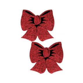 Pastease Hologram Bows Red Pasties