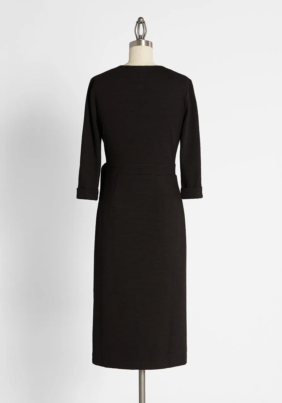 Perfectly Wrapped Presentation Midi Dress