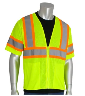 PIP Safety Vest Hi-Viz Yellow ANSI Class 3