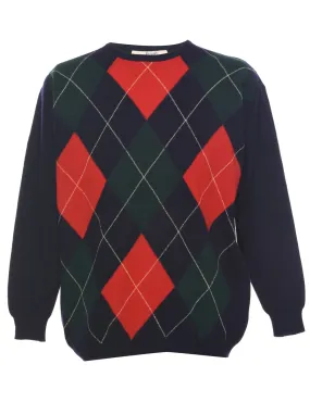 Pringle Argyle Jumper - L