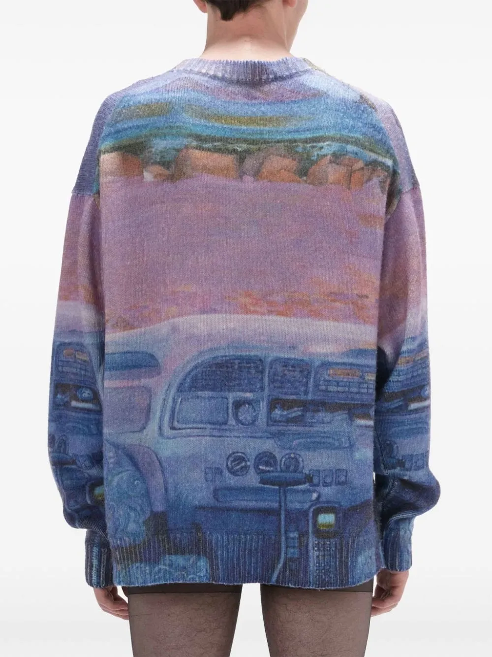 Printed Jumper - Cornflower Blue