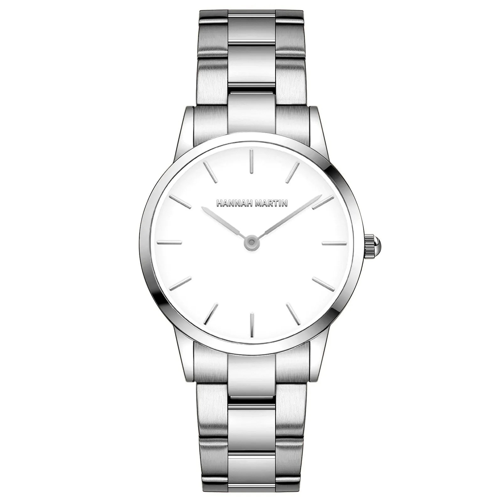 Quartz Pearl Oyster Jade Stone White Shell Waterproof Ladies Full Stainless Steel Classic Wrist Watches for Women