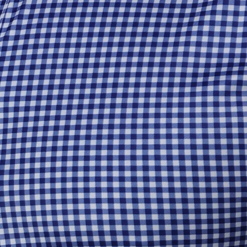 Quattro Flex Dress Shirt with Button Down Collar Blue Gingham