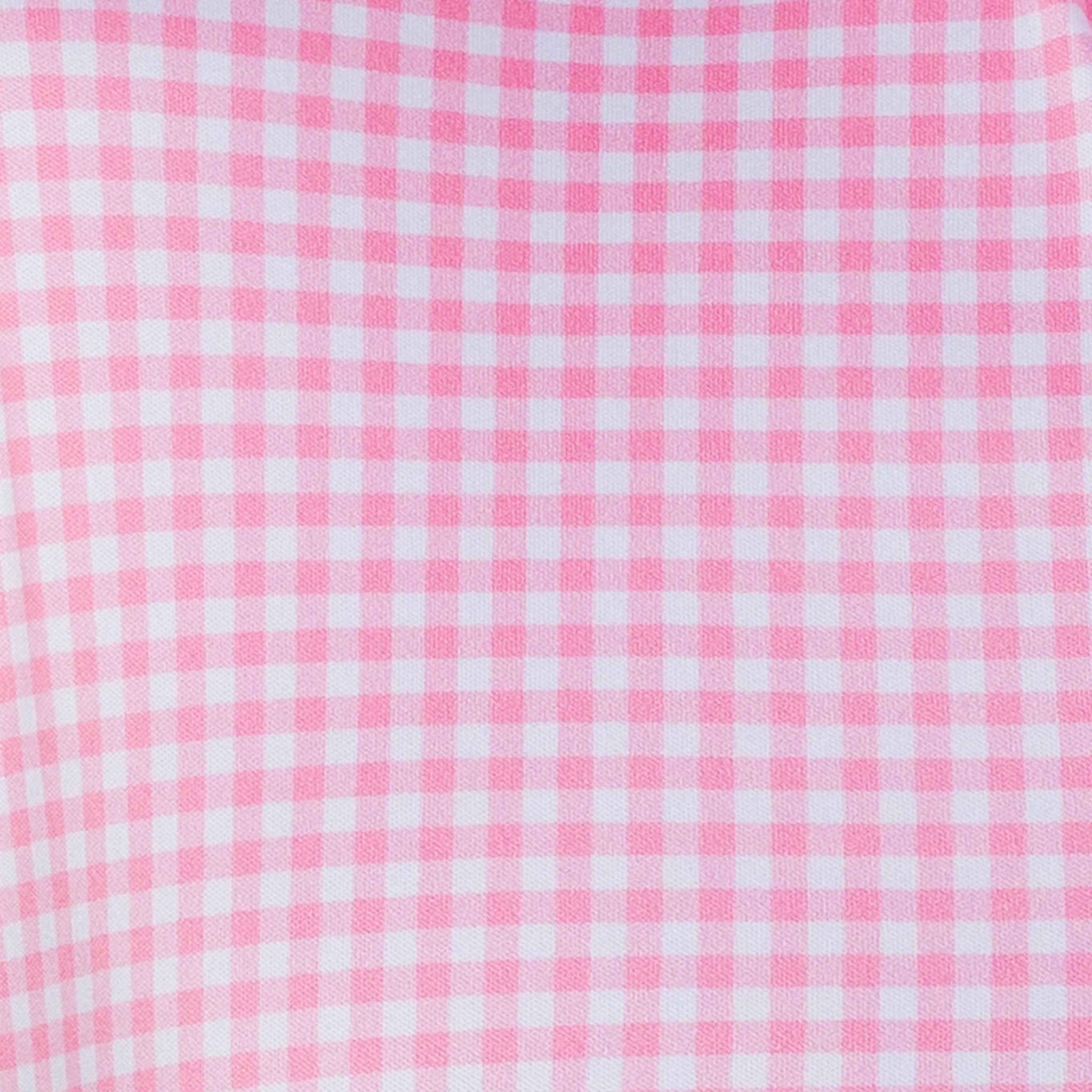 Quattro Flex Dress Shirt with Button Down Collar Pink Gingham