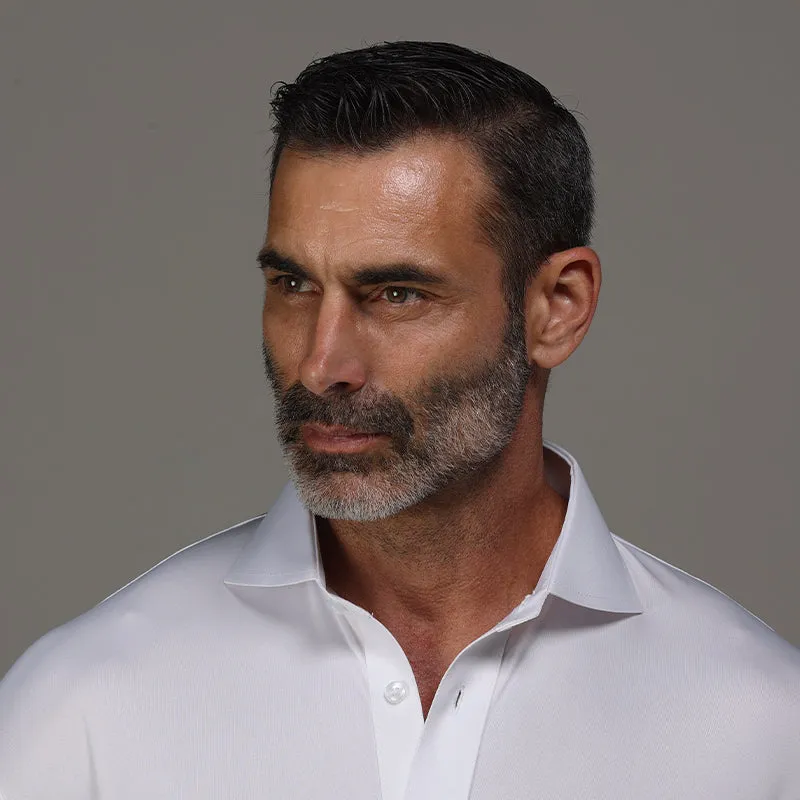 Quattro Flex Dress Shirt with Cutaway Collar White