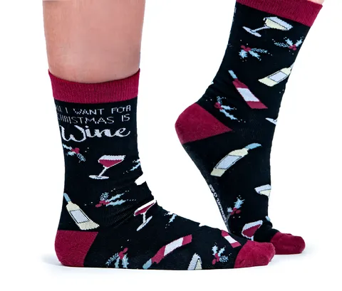 "Tannin Bomb" Cotton Crew Socks by Uptown Sox - Medium