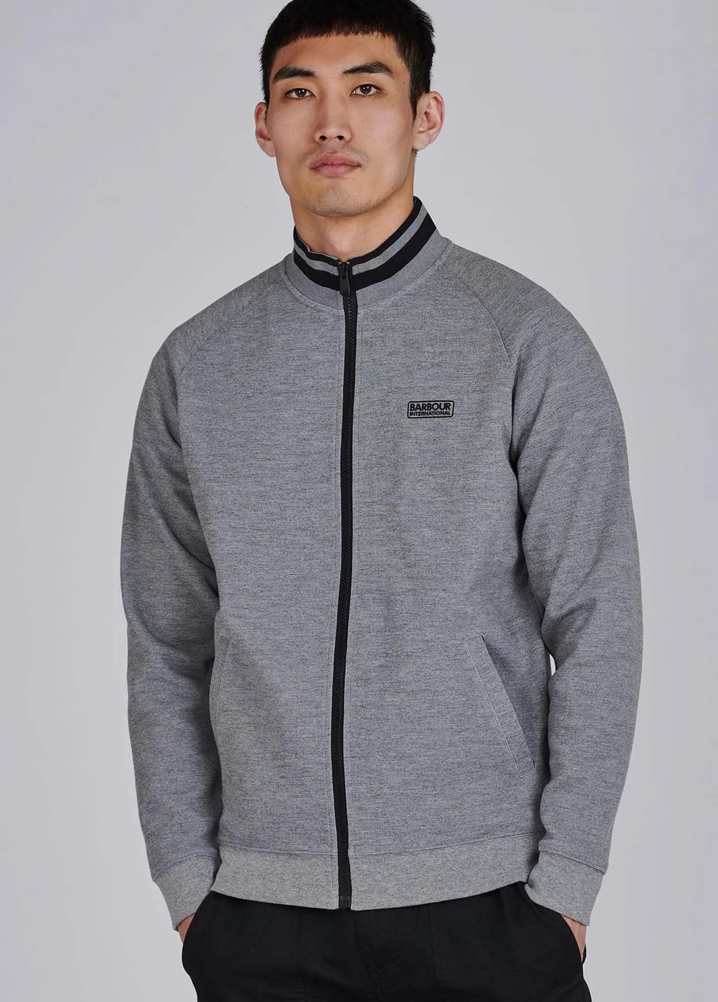 Radius raglan zip thru - anthracite marl