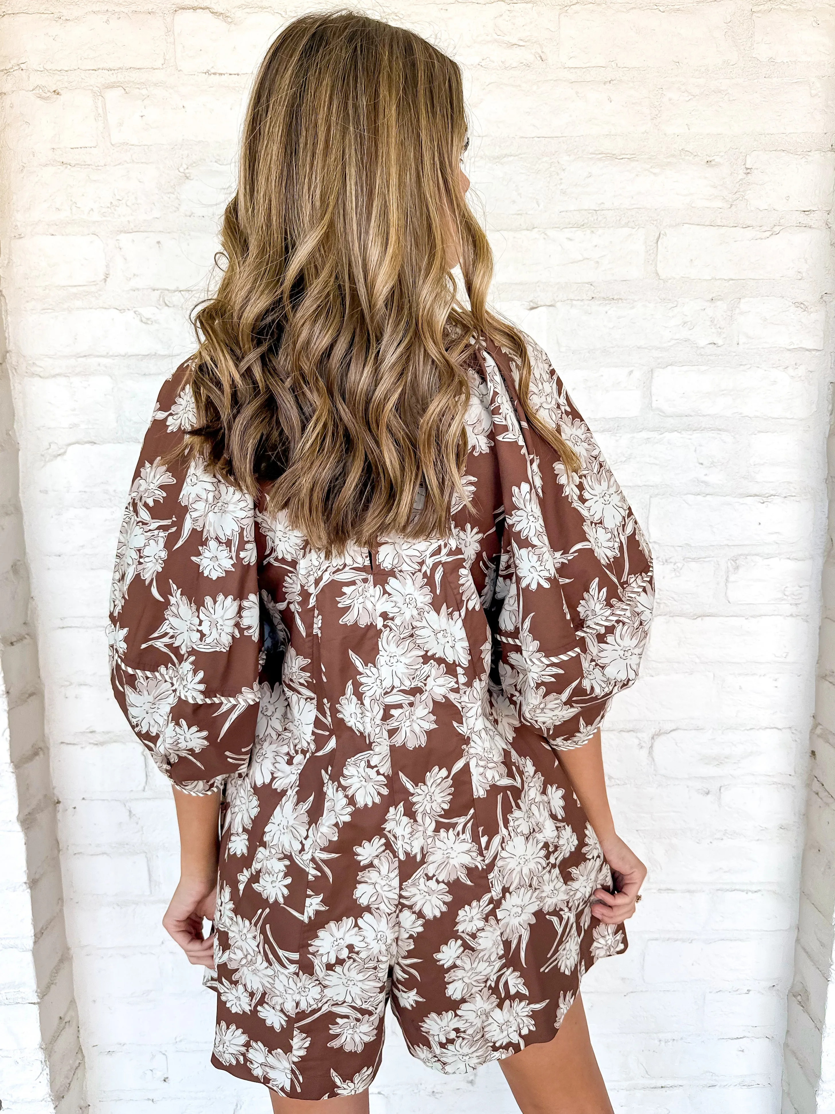 Read the Room Brown Romper