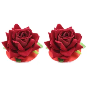 Red Velvet Blooming Rose Nipple Pasties