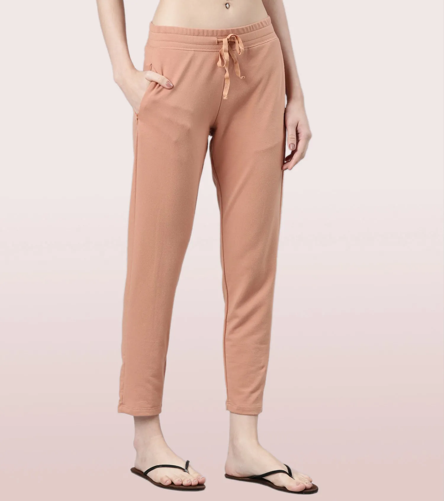 Relax Pants | Cotton Spandex Terry Tapered Pant | E060