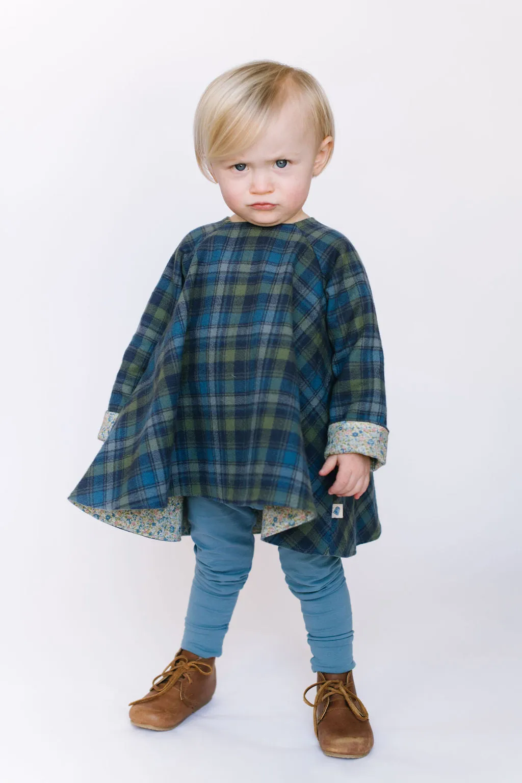 Reversible Swing Tunic in Schoolhouse Fleurs