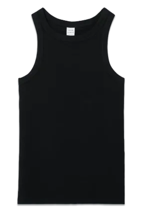 Ribbed Vest, Black, 14