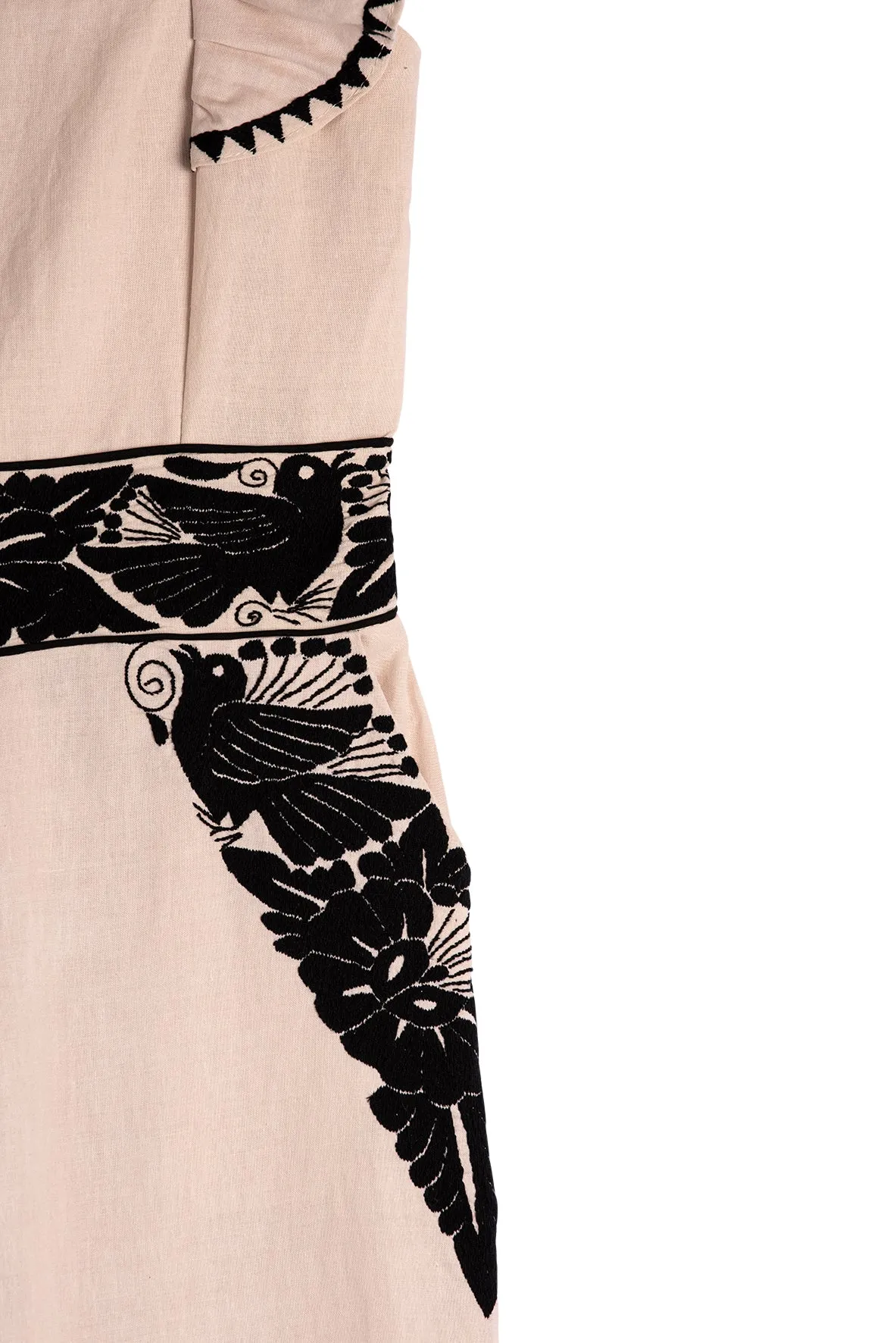 SALE - Gardenia Collection Embroidered Jumpsuit from Mexico- Neutral and Black