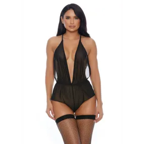 Sheer Intentions Romper - Black M