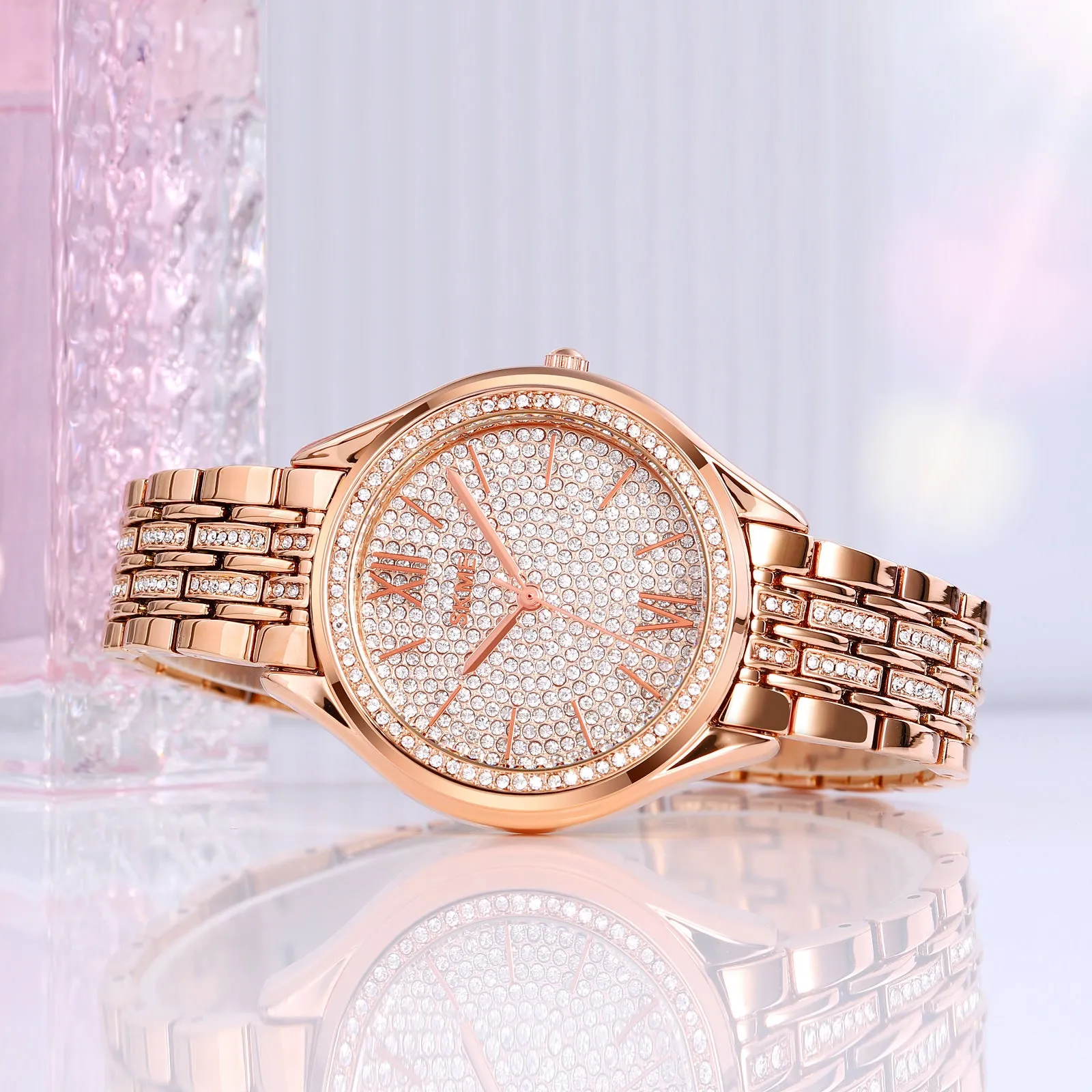 SKMEI 2030 Temperament Rhinestone Jewelry Watch for Women