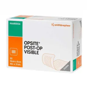 Smith & Nephew 66800141 Opsite Post-Op Visible Waterproof, Bacteria-Proof Dressing With See-Through Absorbent Pad, 35cm x 10cm