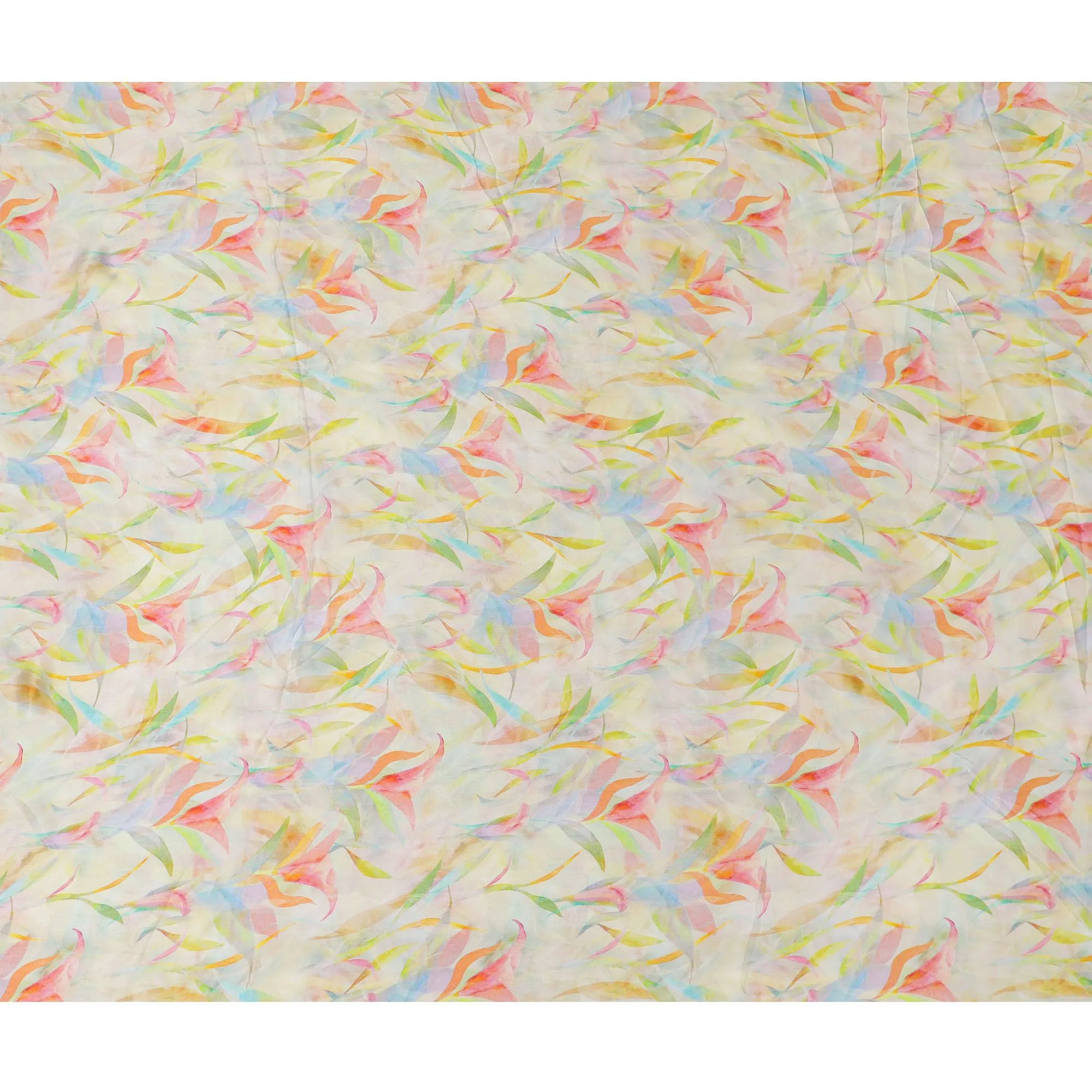 Soft Pastel Dance Viscose Crepe Fabric - 110cm Wide - Lightweight & Flowy - Buy Online-D18221