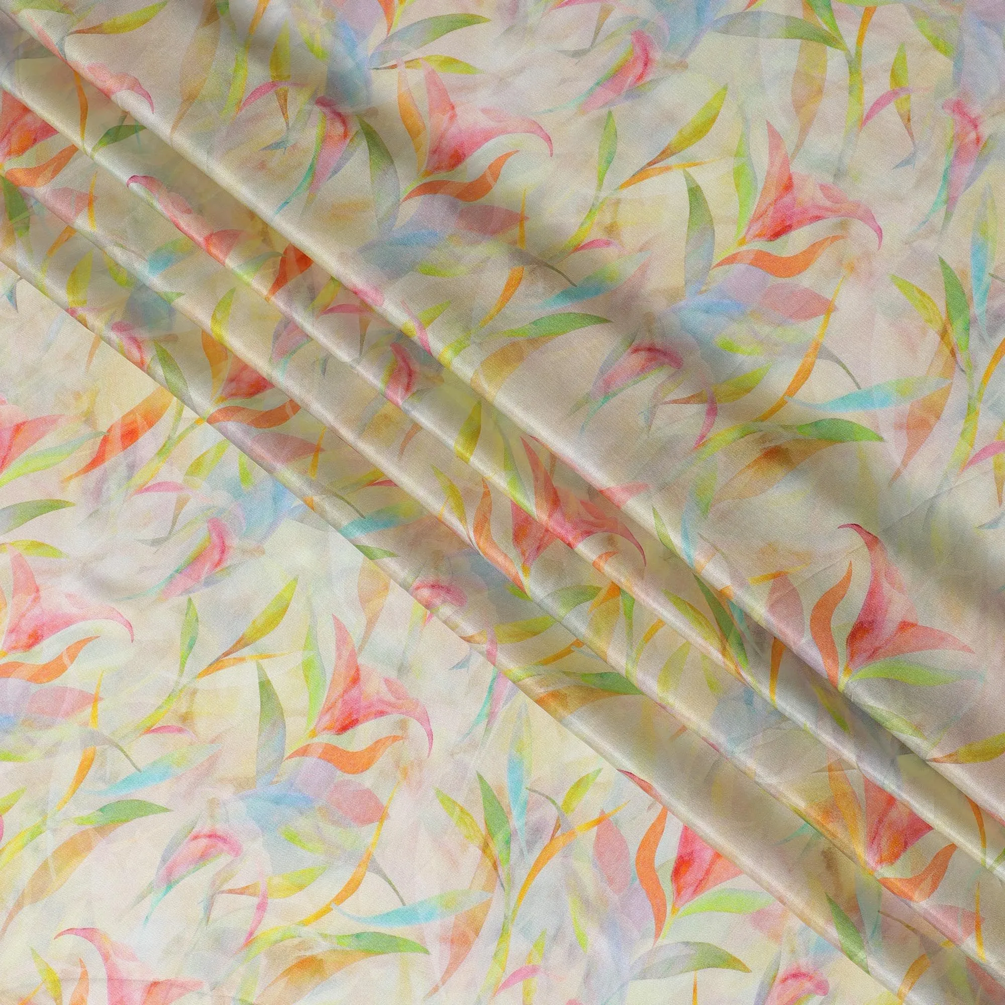 Soft Pastel Dance Viscose Crepe Fabric - 110cm Wide - Lightweight & Flowy - Buy Online-D18221