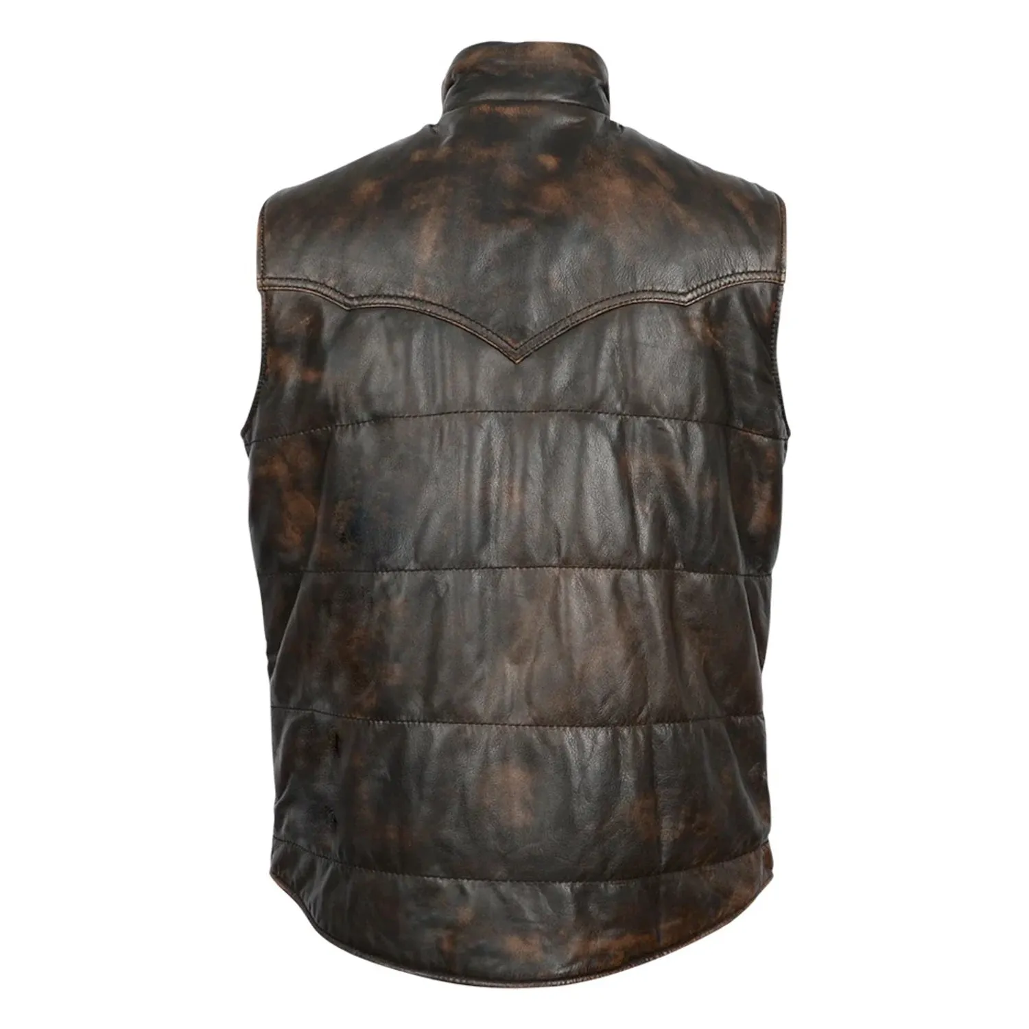 STS Ranchwear Mens The Gravelly Brown Leather Leather Vest