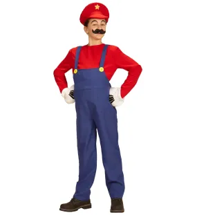 Super Plumber Costume Boys