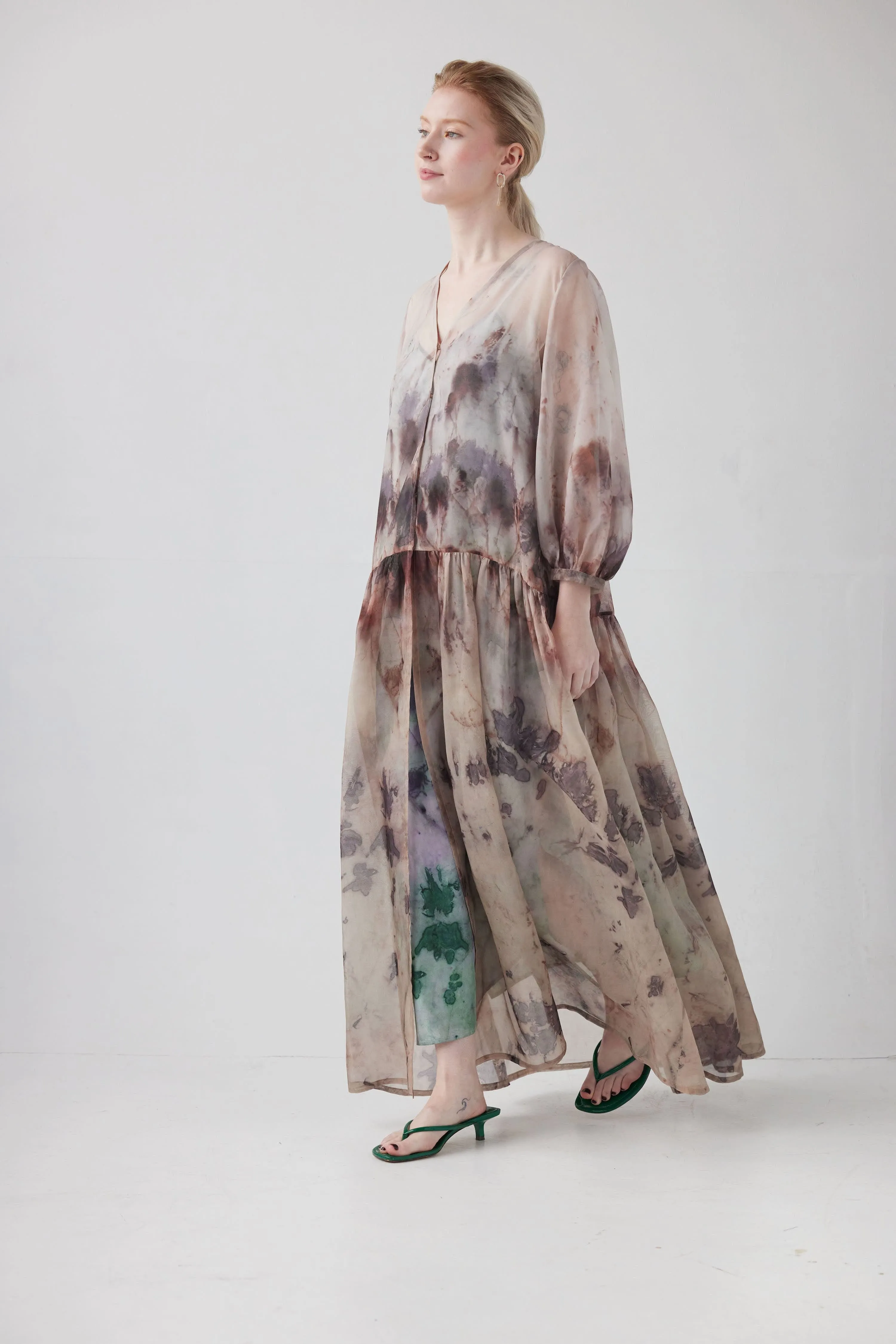 Teresa Dress in Silk Organza