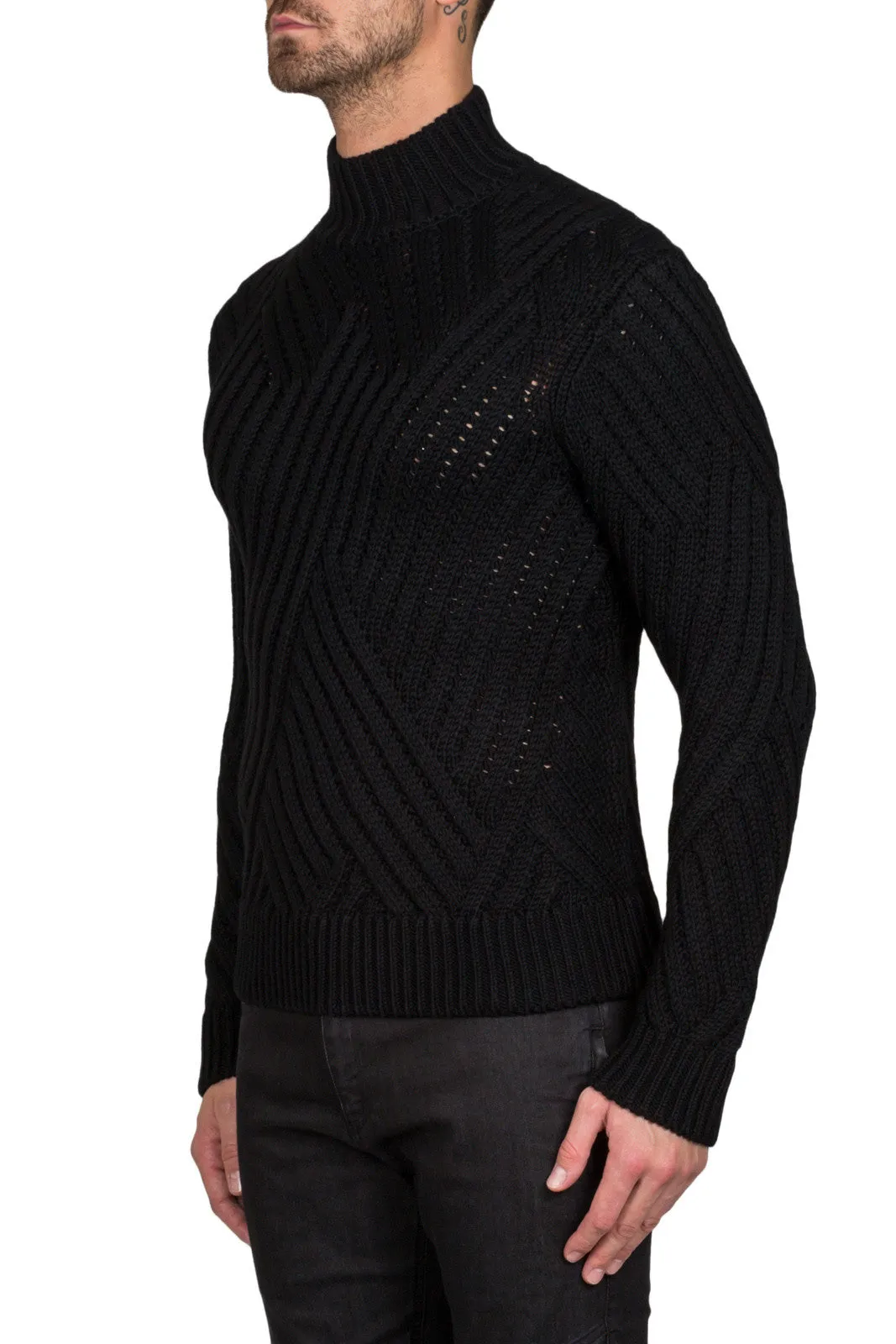 Textured Roll Neck Jumper