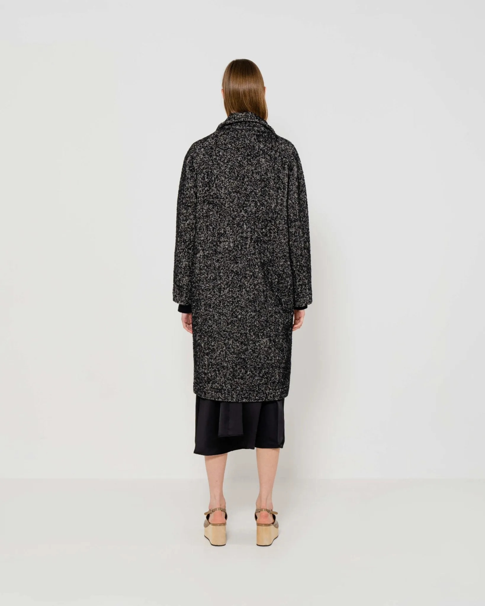 Textured Wool Coat | Grey