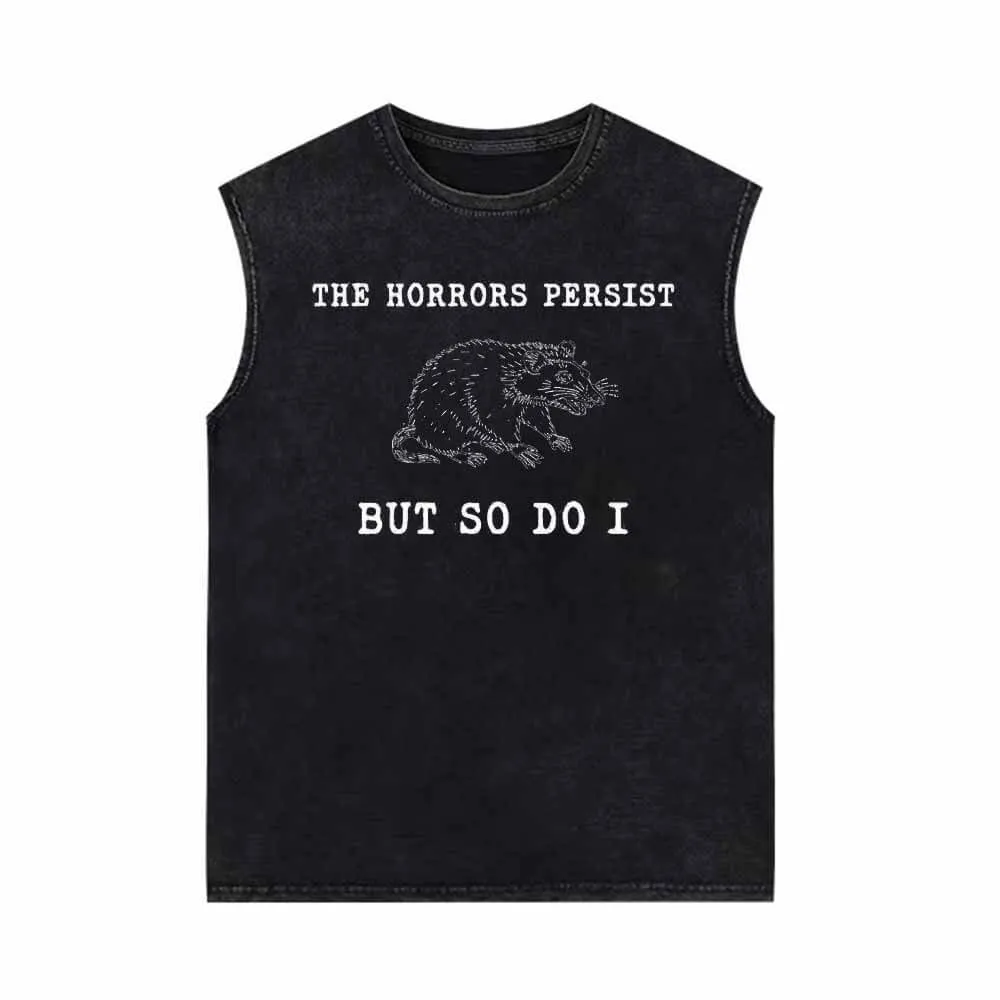 The Horrors Persist Rat Vintage Washed Vest Top