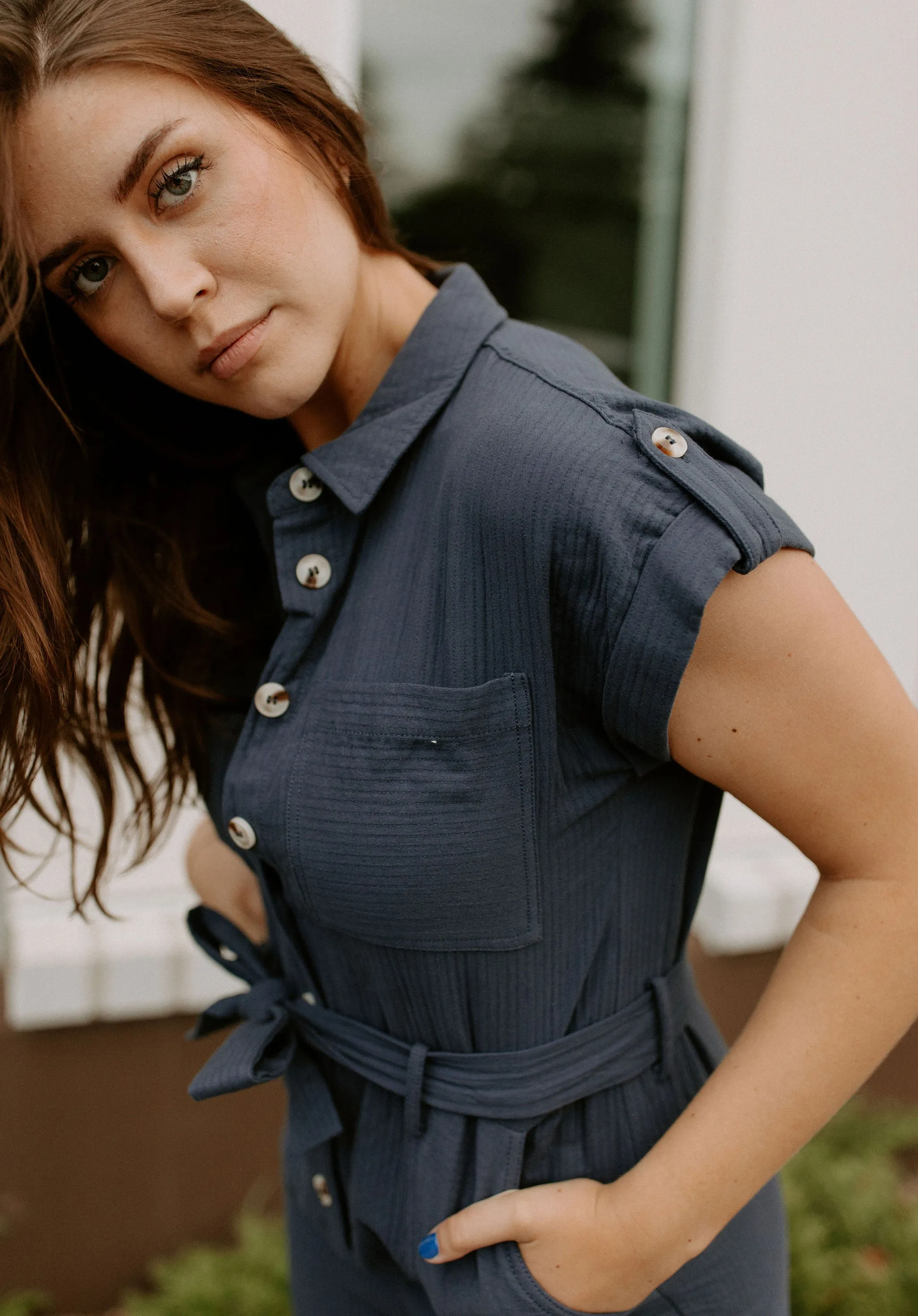 The Jeanne Jumpsuit by FRNCH - Marine Blue