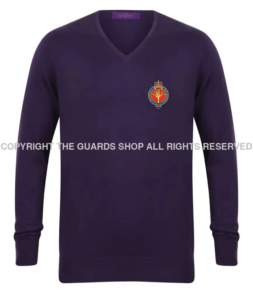 The Welsh Guards Lightweight V Neck Sweater