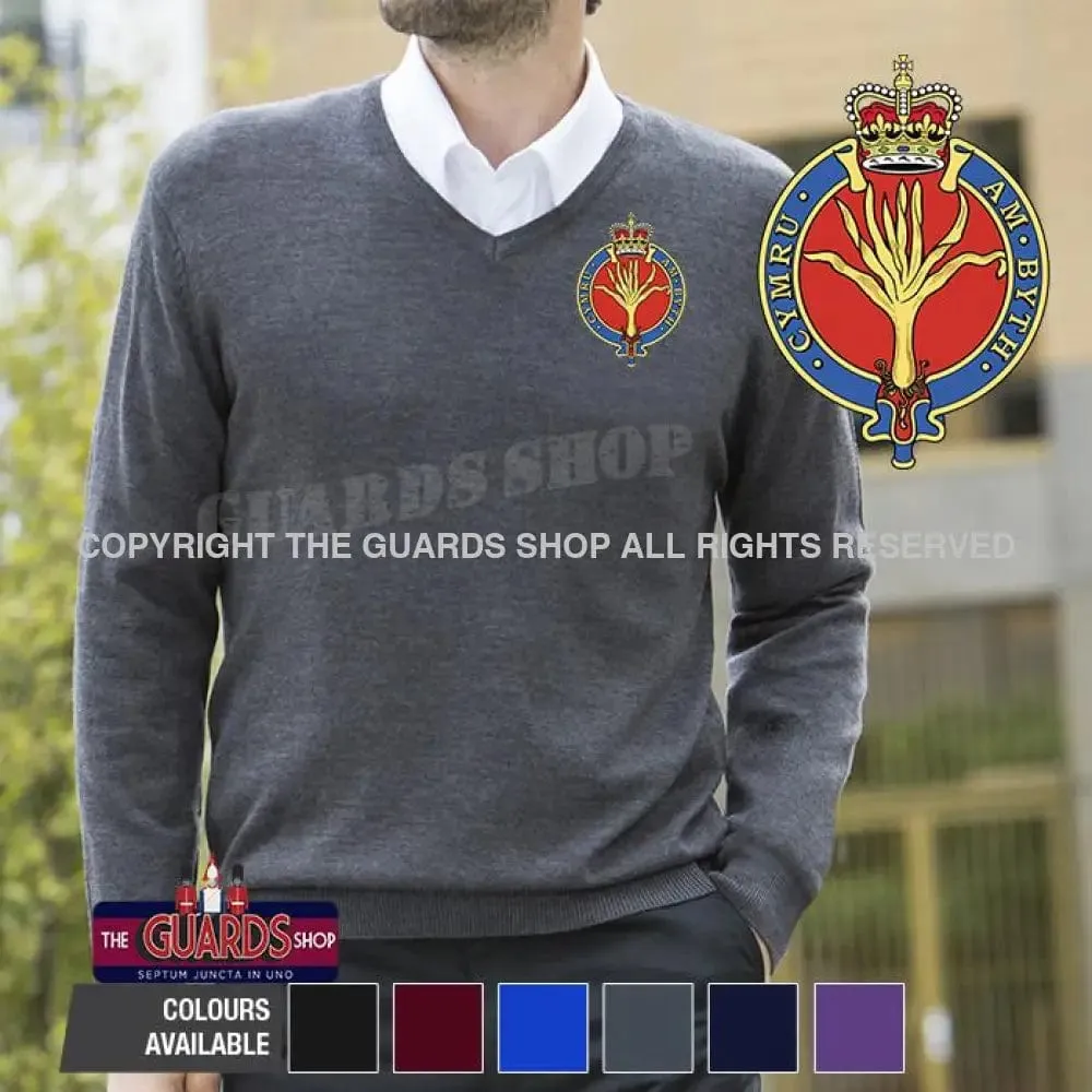 The Welsh Guards Lightweight V Neck Sweater